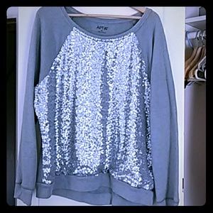 Sequinned Sweatshirt sz XL by Apt. 9